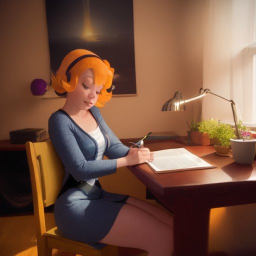 00517-photo of Daphne studying at a desk in.jpg